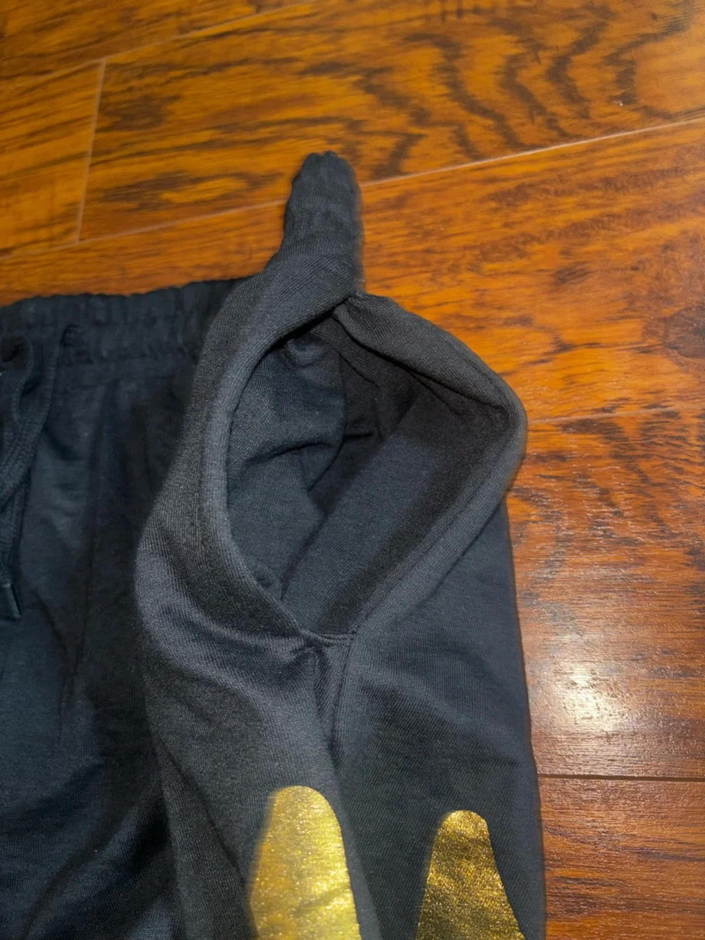 True Religion Brand Jeans Loungewear Gold Horseshoe Logo Sweatpant Black Joggers